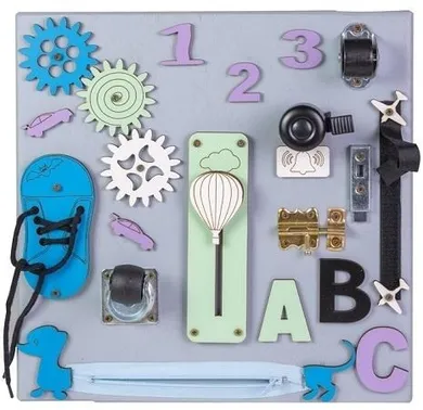 3TOYMS, tablica manipulacyjna, kolorowa, 30-30 cm