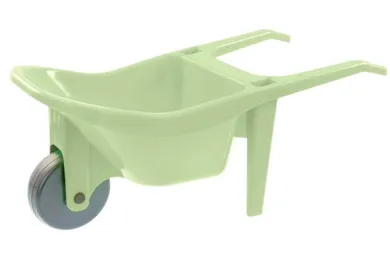 3TOYMS, taczka plastikowa, pastelowy zielony