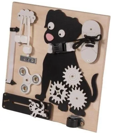 3toysm, tablica manipulacyjna, Pies Hugo, czarny