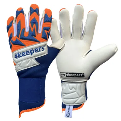 4keepers, rękawice piłkarskie, Equip Puesta NC Junior 5 S836295, niebieski, rozmiar 6