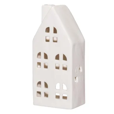 4living, ceramiczny lampion, domek, 17 cm