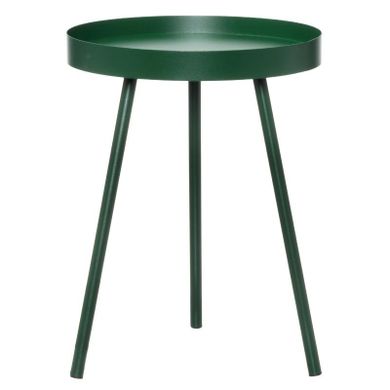 4living, Todi, metalowy stolik kawowy, ciemnozielony, 30-40 cm