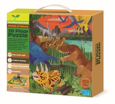 4M, Dinozaury, puzzle 3D, 9 elementów