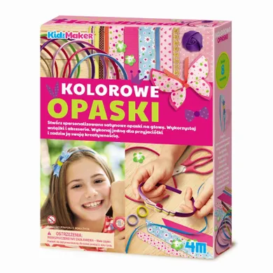 4M, KidzMaker, kolorowe opaski, zestaw kreatywny