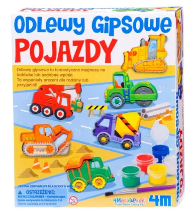 4M, odlewy gipsowe - pojazdy, zestaw kreatywny