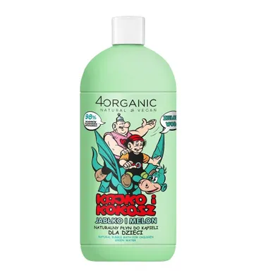 4organic, Kajko i Kokosz, naturalny płyn do kąpieli dla dzieci, Zielona Woda, 500 ml