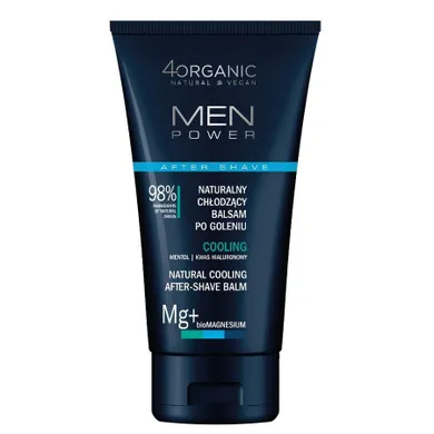 4organic, Men Power, naturalny chłodzący balsam po goleniu, Cooling, 150 ml