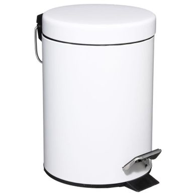 5five Simply Smart, kosz łazienkowy, pojemnik na śmieci, 3 l, otwierana pokrywa, biały