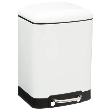 5five Simply Smart, kosz łazienkowy, pojemnik na śmieci, 6 l, biały