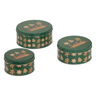 5five Simply Smart, okrągły pojemnik na ciastka, metal, 3 szt.