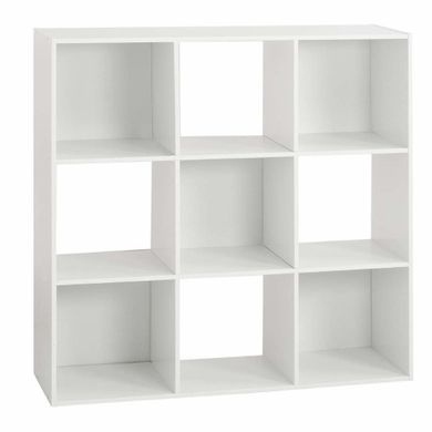 5five Simply Smart, regał szachownica, 9 przegród w kolorze białym, 100-100 cm