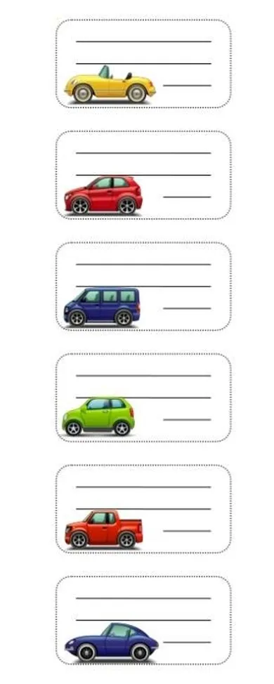 7R, naklejki na zeszyt