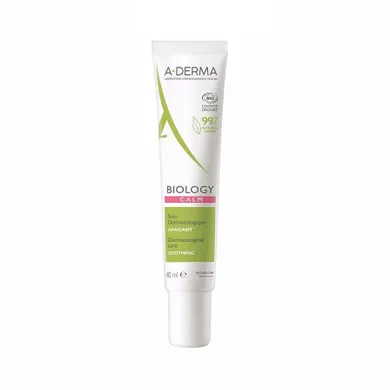 A-Derma, Biology Calm Soothing Dermatological Care, kojący krem do twarzy, 40 ml