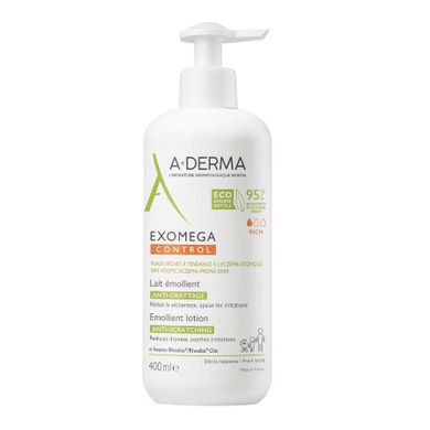 A-Derma, Exomega Control, emolientowe mleczko do ciała, 400 ml