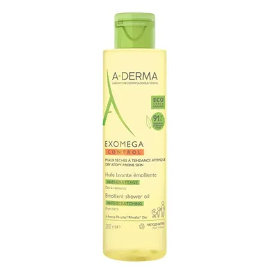 A-Derma, Exomega Control, olejek emolientowy pod prysznic, 200 ml