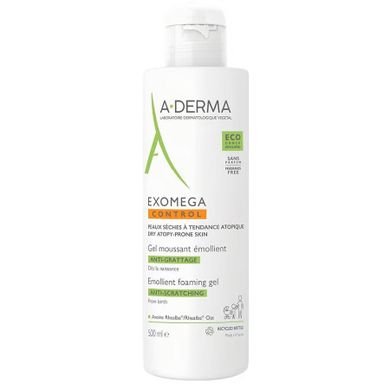 A-Derma, Exomega Control, pieniący się żel emolientowy, 500 ml