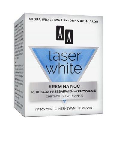 AA, Laser White, krem na noc redukujący przebarwienia, 50 ml