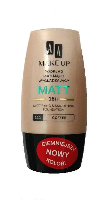 AA, Make Up, Matt, podkład matująco-wygładzający 111 Coffee, 30 ml