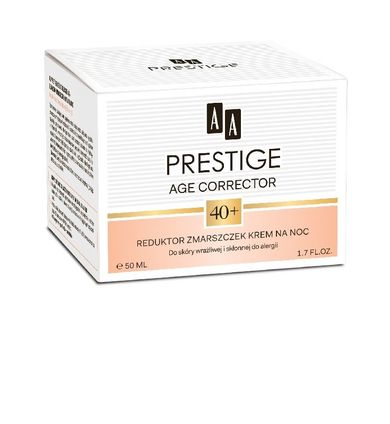 AA, Prestige, Age Corrector 40+ Reduktor zmarszczek, krem na noc, 50 ml