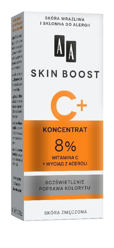 AA, Skin Boost, koncentrat z Witaminą C 8%, 30 ml