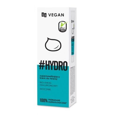 AA, Vegan, #Hydro, supernawilżający krem do twarzy, 50 ml