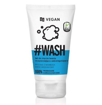 AA, Vegan #Wash, oczyszczająco-seboregulujący żel do mycia twarzy, 150 ml