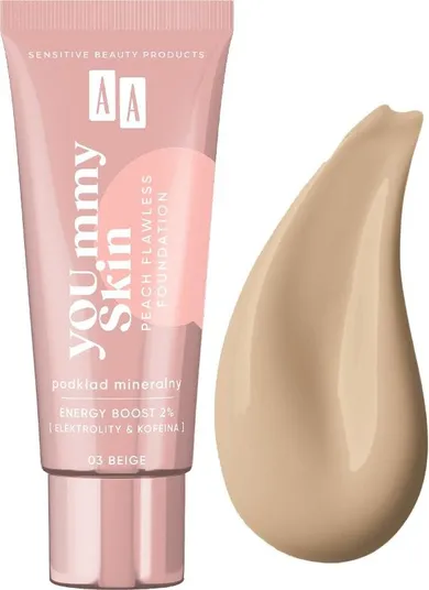 AA, You.mmy Skin, podkład mineralny, nr 03, beige, 30 ml