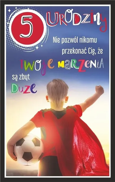 AbCard, kartka okolicznościowa, Urodziny 5 chłopiec