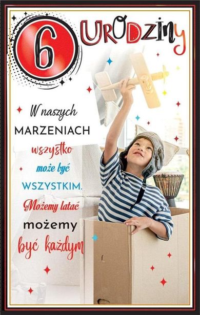 AbCard, kartka okolicznościowa, Urodziny 6, chłopiec