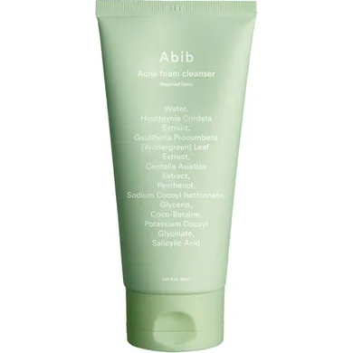 Abib, Acne Foam Cleanser Heartleaf Foam, pianka oczyszczająca do twarzy, 150 ml