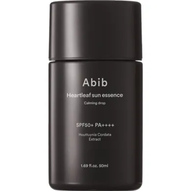 Abib, Heartleaf Sun Essence Calming Drop SPF50+ PA++++, przeciwsłoneczna esencja do twarzy, 50 ml