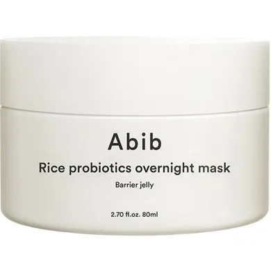 Abib, Rice Probiotics Overnight Mask Barrier Jelly, wzmacniająca maska do twarzy na noc, 80 ml