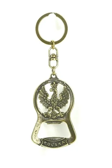 Abino, brelok metalowy, otwieracz z orłem, 6 cm