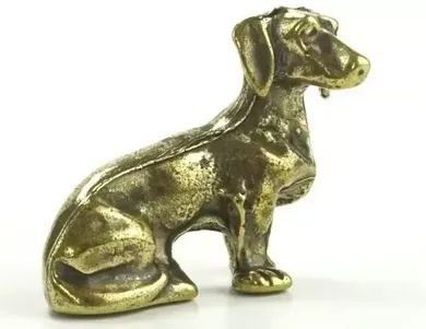 Abino, figurka metalowa, pies