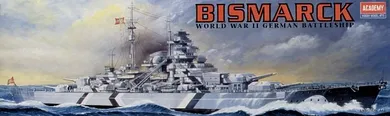 Academy, Model do sklejania, Bismarck Pływający, 1:800