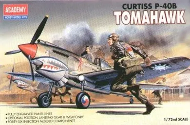 Academy, Model do sklejania, Curtiss P-40 B Tomahawk, 1:72