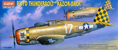Academy, Model do sklejania, P-47 Thunderbolt Razorback, 1:72