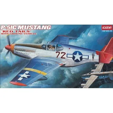 Academy, Model do sklejania, P-51C Mustang Red Tails, 1:72