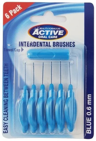 Active Oral Care, Interdental Brushes, czyściki do przestrzeni międzyzębowych, 0.60 mm, 6 szt.