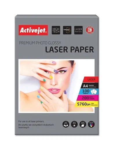 ActiveJet, papier fotograficzny, błysk, A4, 100 szt.