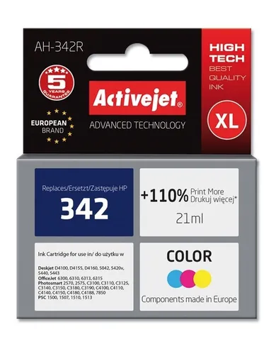 Activejet, tusz do drukarki, zamiennik HP 342 C9361EE, Premium, 21 ml, kolor, AH-342R