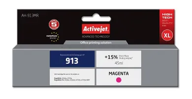 Activejet, tusz do drukarki, zamiennik HP 913 F6T78AE, Premium, 45 ml, czerwony, AH-913MR