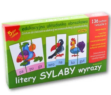 Adamigo, Litery i sylaby, zestaw edukacyjny