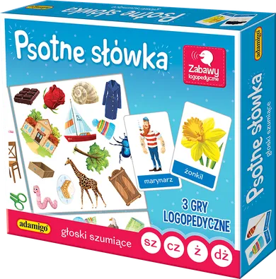 Adamigo, Psotne słówka, głoski szumiące, 3 gry logopedyczne