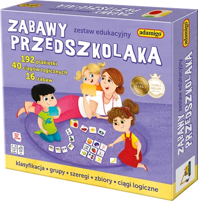 Adamigo, Zabawy Przedszkolaka, zestaw gier logicznych i edukacyjnych