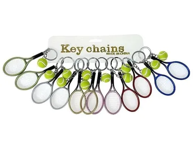 Adar, brelok, rakieta tenisowa z piłeczką, 12 szt.