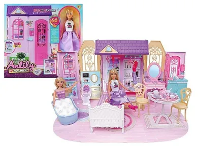 Adar, domek z lalką, 29 cm i wyposażeniem