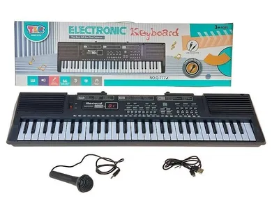 Adar, elektroniczny keyboard z mikrofonem, organki, 61 klawiszy