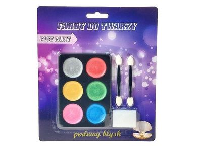 Adar, farby do malowania twarzy, perłowe, 6 kolorów