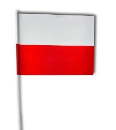 Adar, flaga Polski na patyczku, 12 szt.